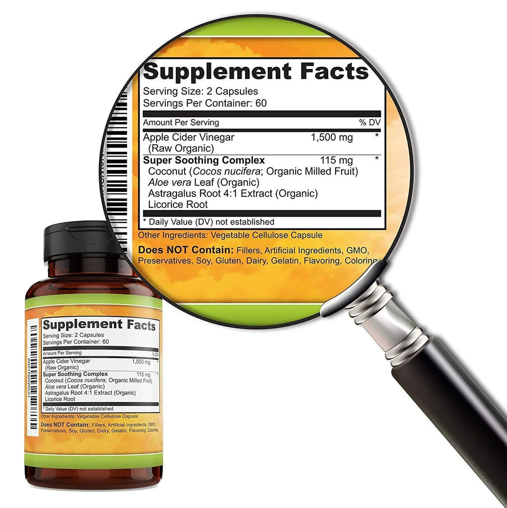 Apple Cider Vinegar 1500mg, 100% Organic, Pure & Raw - Healthy Digestion Key Nutrition Au supplements