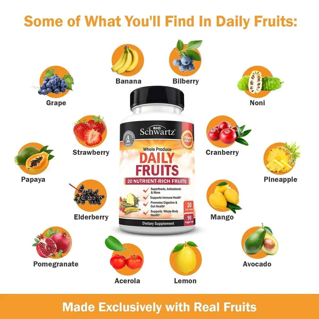 BioSchwartz Daily Fruits and Veggies Supplement for Women and Men (1 Month Supply) Plus Daily Multivitamin BioSchwartz Au supplements