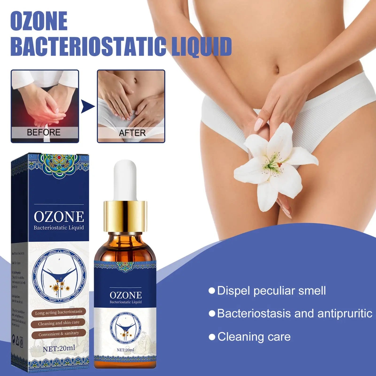 Women Private Part Cleanser,2pcs 20ml Women Private Part Care Liquid Odor Removal Balance PH Ymiko Au supplements