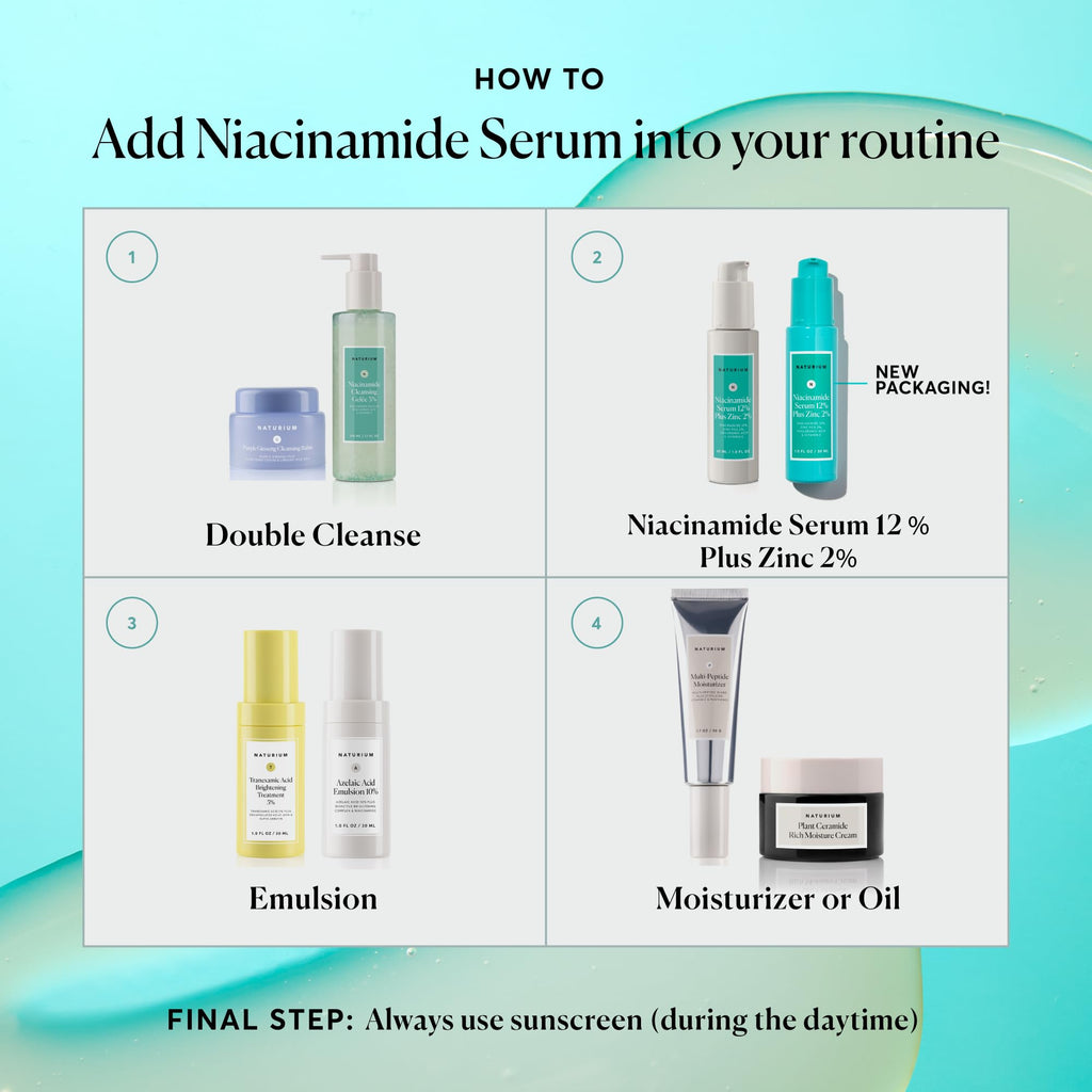 Naturium Niacinamide Face Serum 12% Plus Zinc 2%, Anti-Aging, Pore Minimizer & Dark Spot Corrector