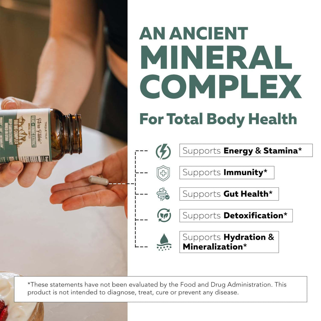 Flora Fulvic | Fulvic Acid + Humic Acid Complex – 550 mg |Mined in Utah, Prehistoric Deep Earth Extract | Immunity, Gut, Digestion – Natural Trace Mineral Complex