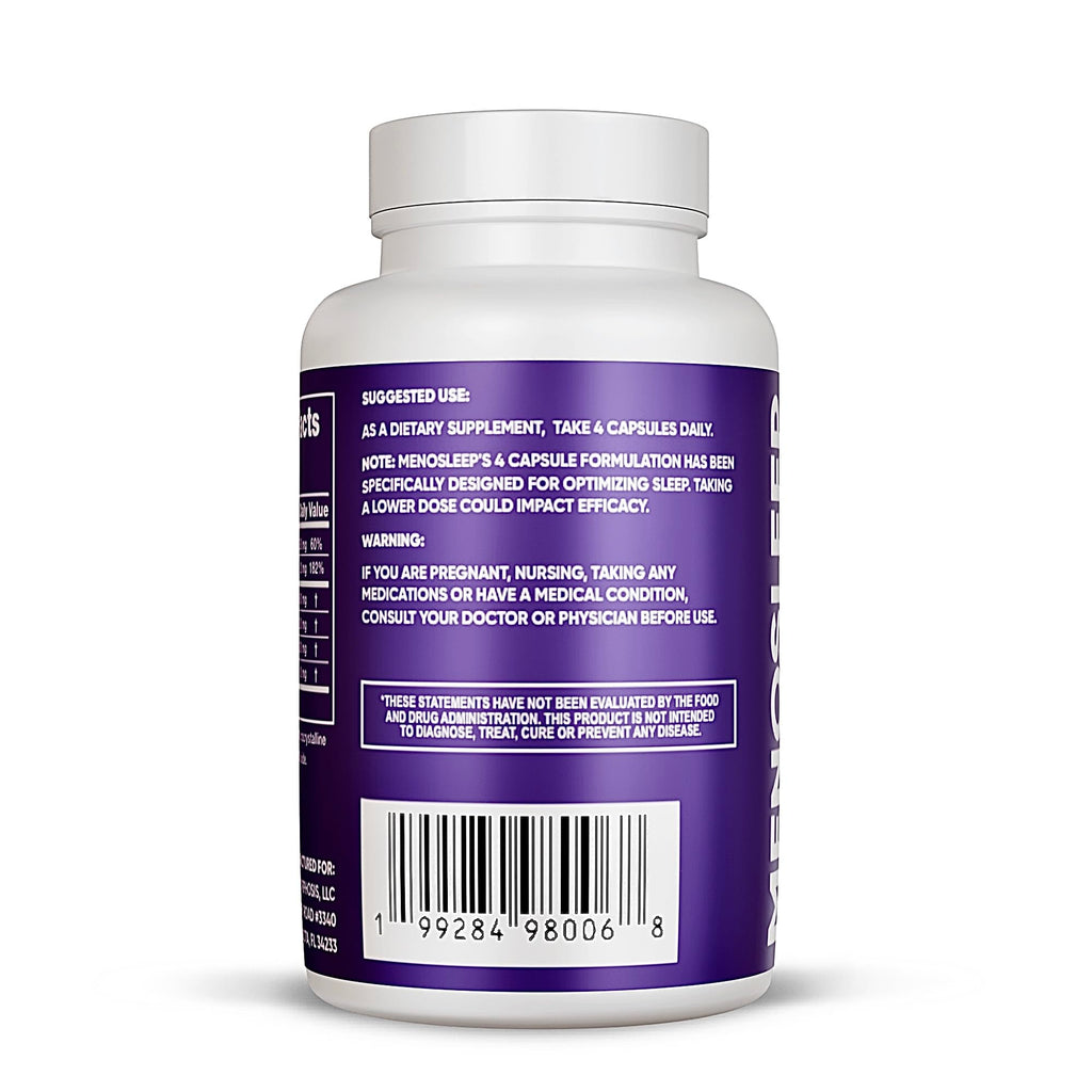 Meno Sleep Menopause Support Supplement: Clinically Proven Ingredients Improve Energy, Mood & Mental Clarity. Magnesium Glycinate, L-Theanine, Ashwagandha, Made in USA, Vegan, Hormone Free 120 Ct MenoMorphosis Au supplements