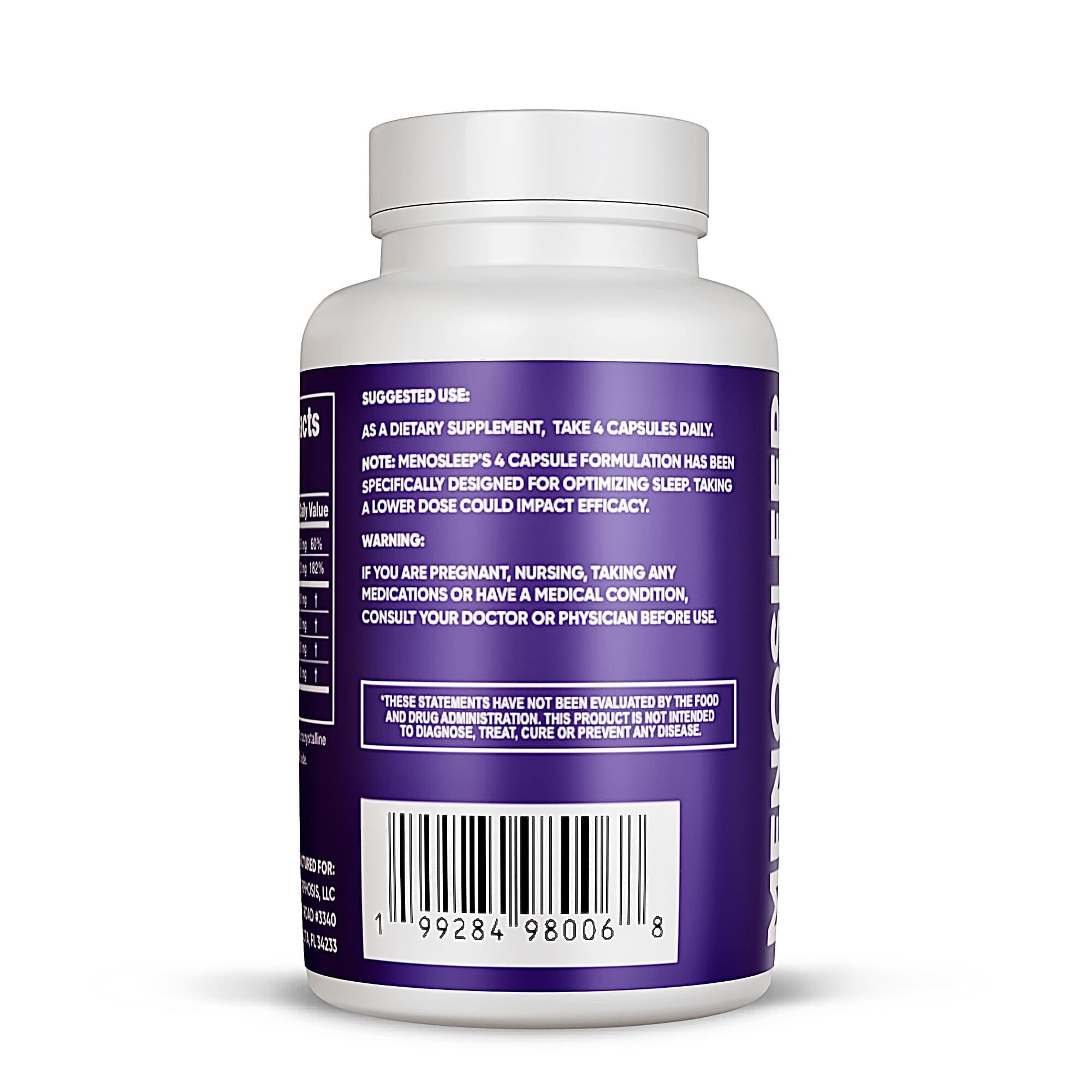 Meno Sleep Menopause Support Supplement: Clinically Proven Ingredients Improve Energy, Mood & Mental Clarity. Magnesium Glycinate, L-Theanine, Ashwagandha, Made in USA, Vegan, Hormone Free 120 Ct MenoMorphosis Au supplements