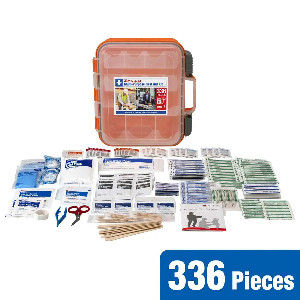 336 Piece First Aid Kit, Plastic Case 24/7 First Aid Au supplements