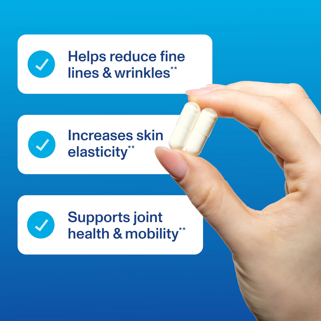 Vital Proteins® Enhanced Collagen Complex Capsules with BioCell Collagen® - Supports Skin Elasticity, Joint Health and Helps Reduce