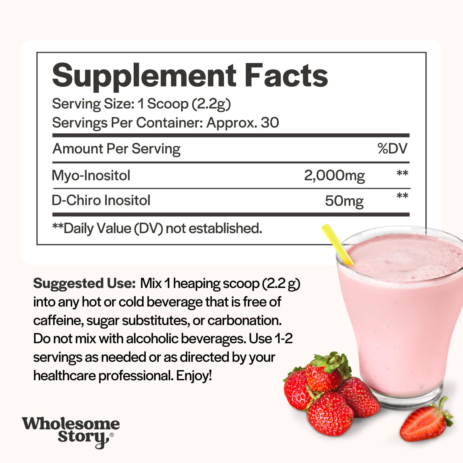 Myo-Inositol & D-Chiro Inositol Supplement Powder for Women | Hormonal Balance & Healthy Ovarian Function Support