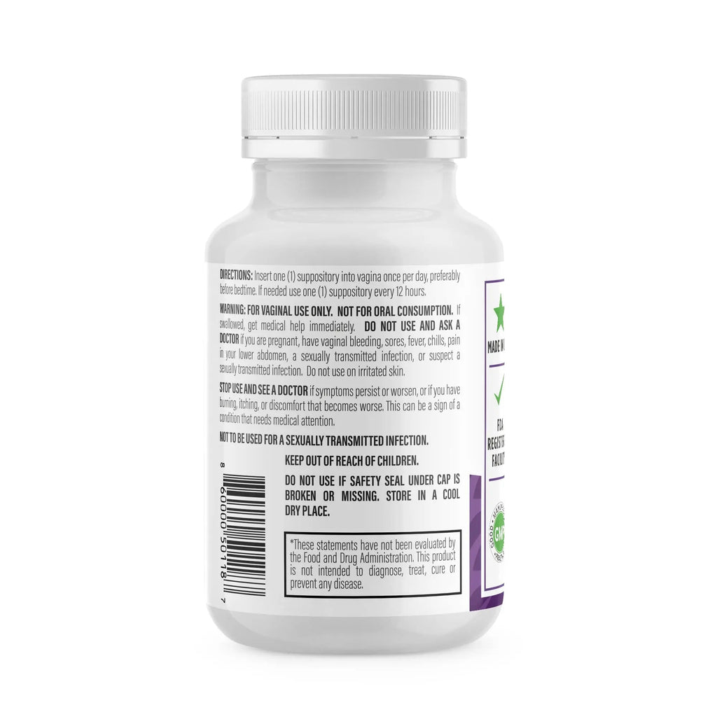 NewLife Naturals - Boric Acid Suppositories for Women pH Balance Pills - 600mg - Feminine Care NewLife Naturals Au supplements