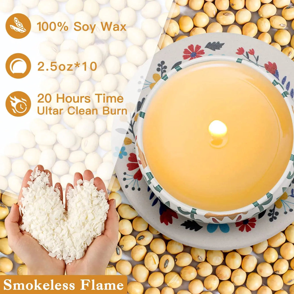 10 Pack Scented Candles Gifts, Aromatherapy Candles for Home Scented with 2 Coasters Yinuo Candle Au supplements