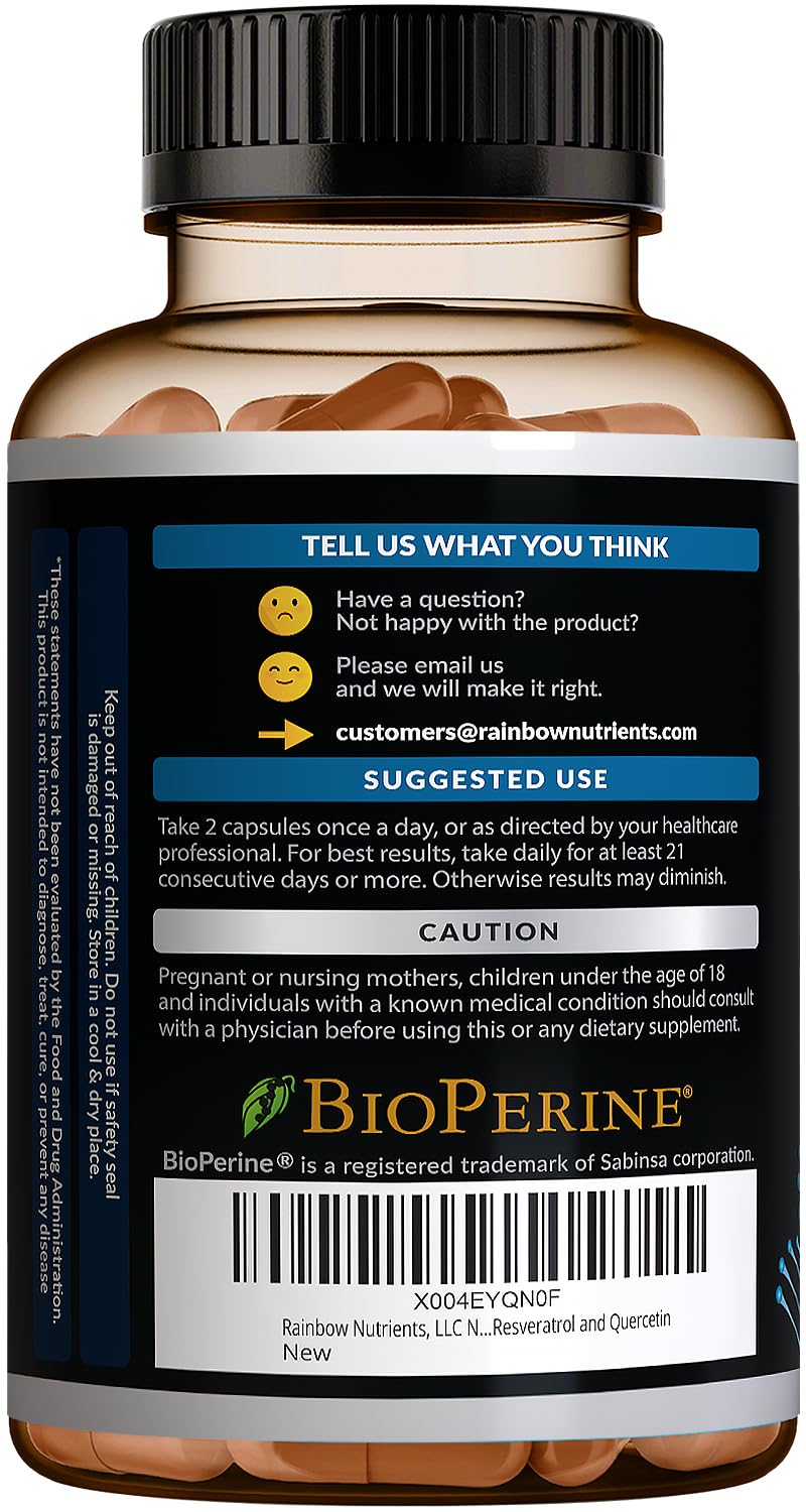 NMNH Supplement (NMN Alternative) NAD Booster for Anti-Aging, Cellular Energy & Nice Skin- Dihydronicotinamide mononucleotide, Resveratrol, Quercetin & BioPerine® for Max Absorption- 60 caps Rainbow Nutrients, LLC Au supplements