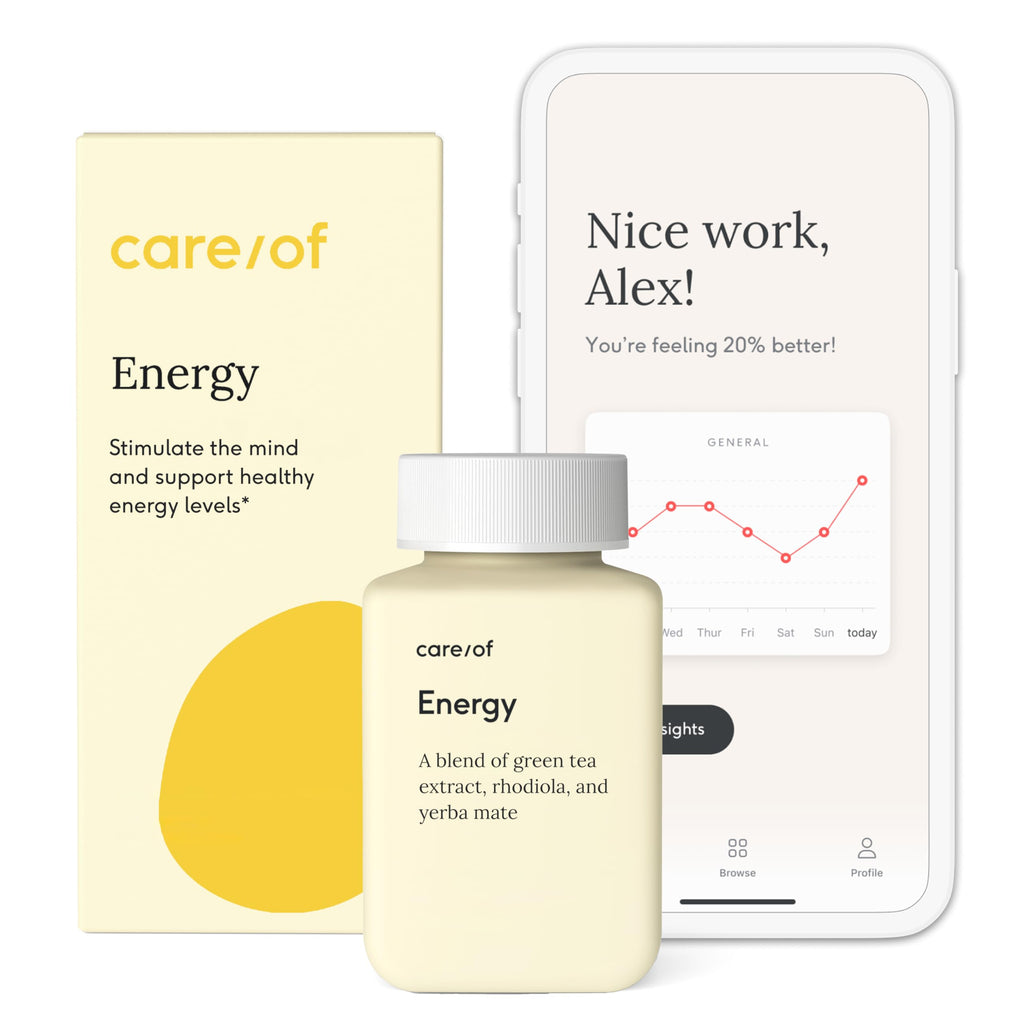 Care/of Natural Energy Supplements for Fatigue Vitamins for Energy and Tiredness for Women & Men, Energy Vitamins for Women for Healthy Energy, Energy Supplements for Women – 30 Energy Pills Care/of Au supplements
