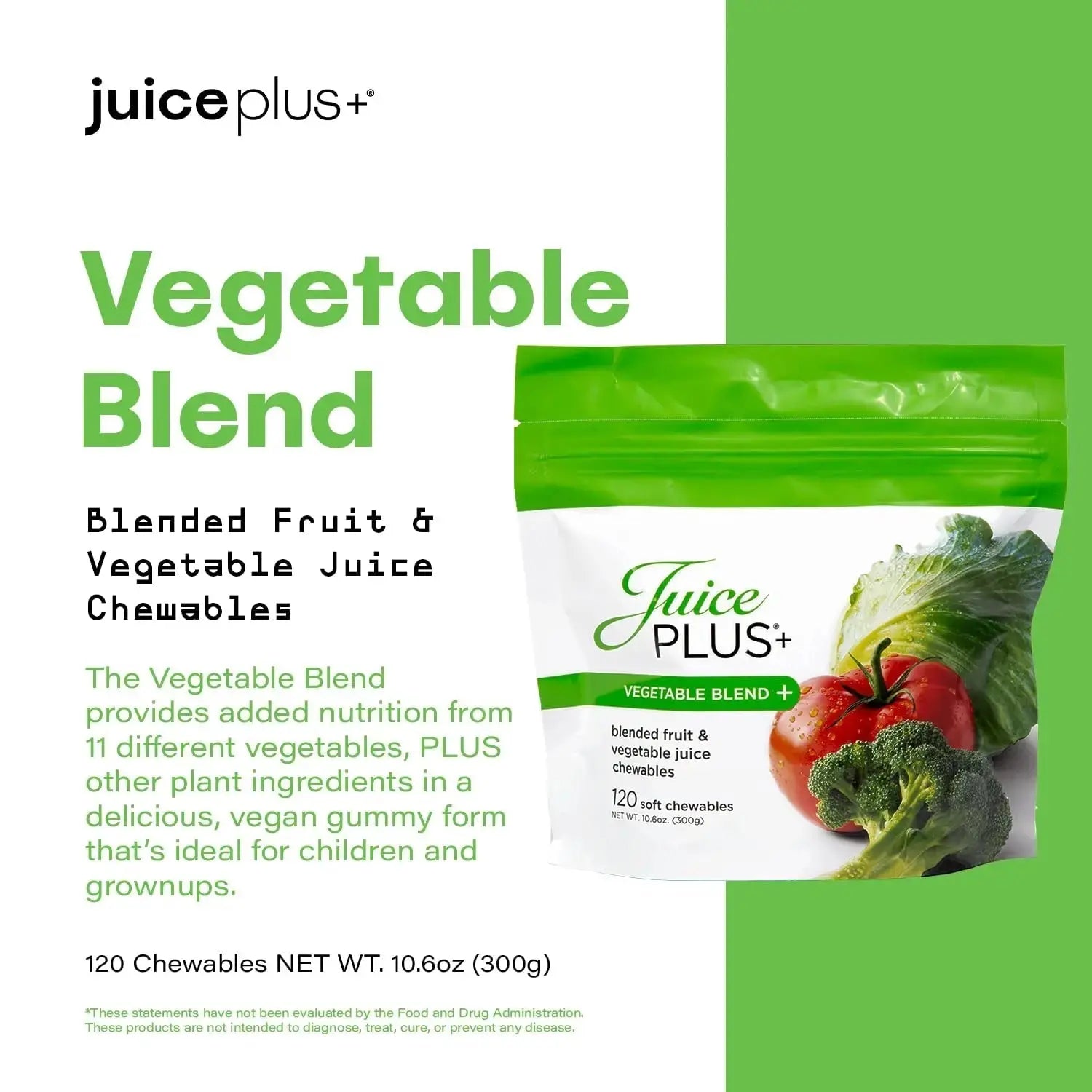 JuicePlus+ Vegetable Blend Soft Chews (Chewables) - Delicious Vegan Gummies with 11 Nutrient-Rich Vegetables for Daily Wellness! Juice Plus+ Au supplements