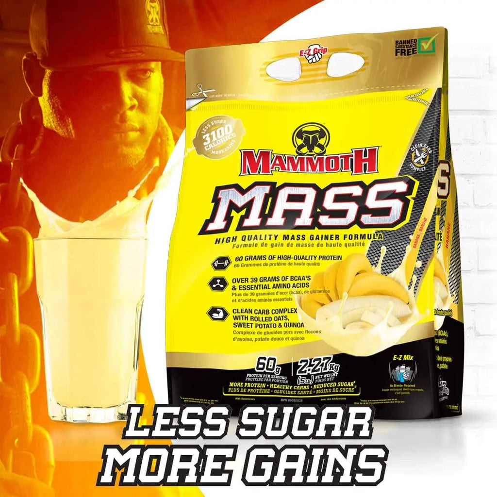 Interactive Nutrition Mammoth Mass Supplement, 5 lbs, Banana, 2.2kg Banana Mammoth Au supplements