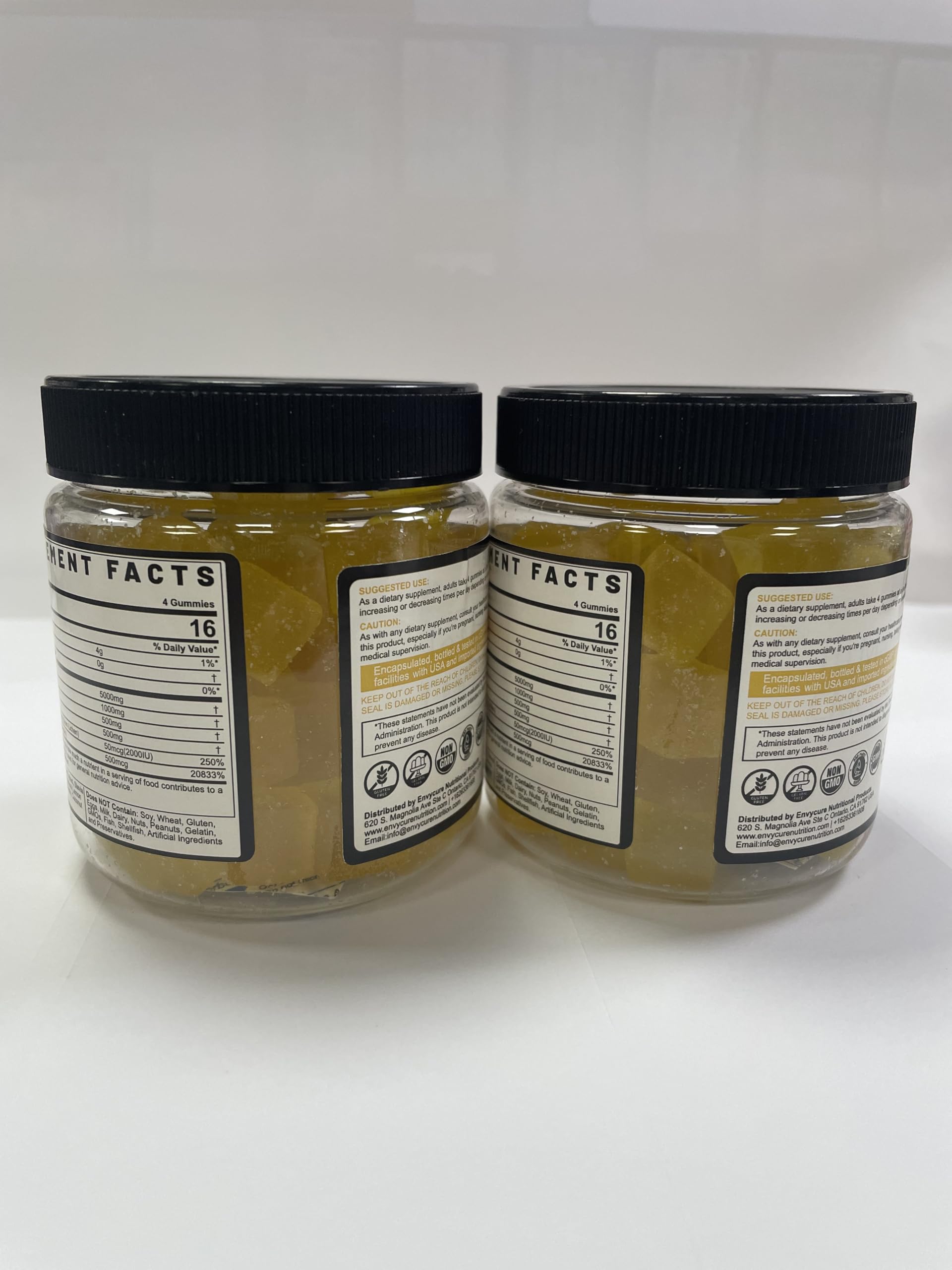 Creatine Monohydrate Gummies for Men & Women - with BCAA, Collagen Peptides, L-Taurine, Vitamin B12, D3, Chewables Creatine Monohydrate 5g Per Serving, Natural Lemon Flavor, Sugar Free, 2 Pack EnvyCure Au supplements