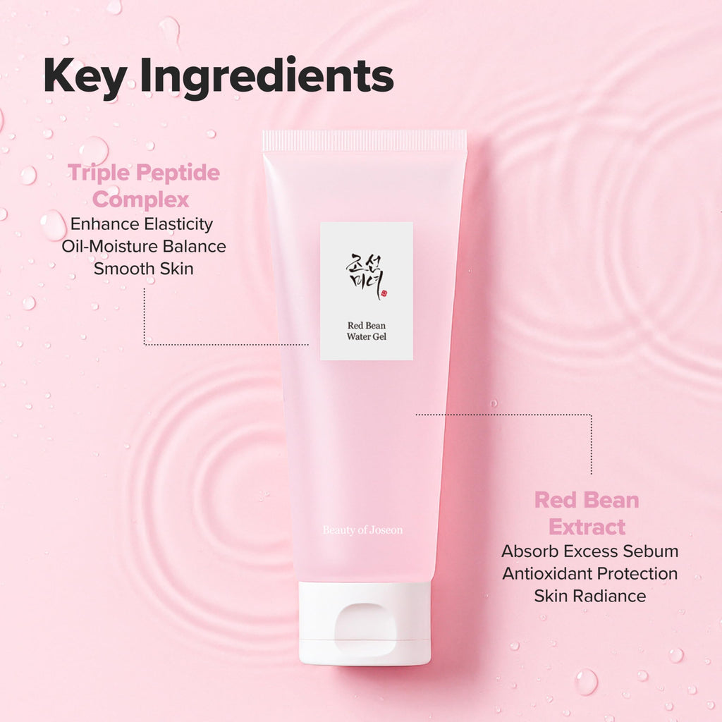 Beauty of Joseon Red Bean Water Gel Hydrating Peptide Hydro Boost Moisturizer for Acne Prone Dry Skin, Korean Skin Care
