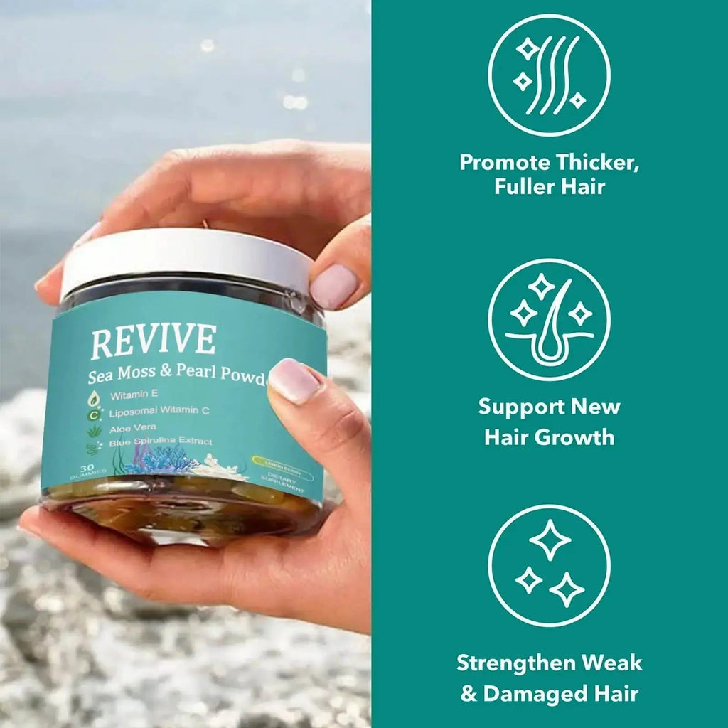 Giamau Revive Hair Gummies, Sea Moss Gummies, Natural Nutrient Blend for Hair Health Support – Gluten-Free, No Harsh Chemicals, 60 Gummies (1) Giamau Au supplements