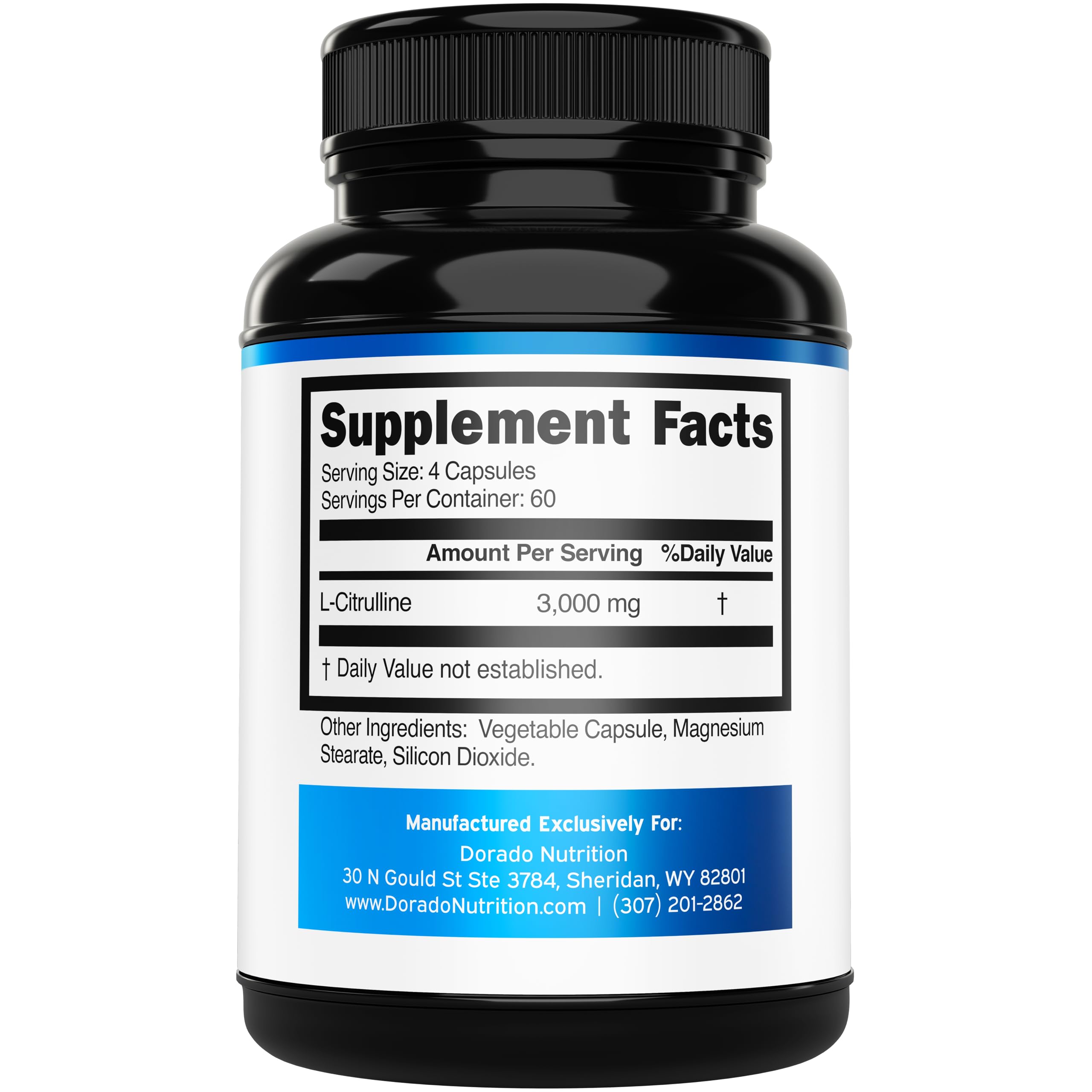 L Citrulline 3000mg Supplement (240 Capsules) Support L Arginine & Nitric Oxide Pills - L-Citrulline For Men & Women - Muscle Recovery & Pump Supplement