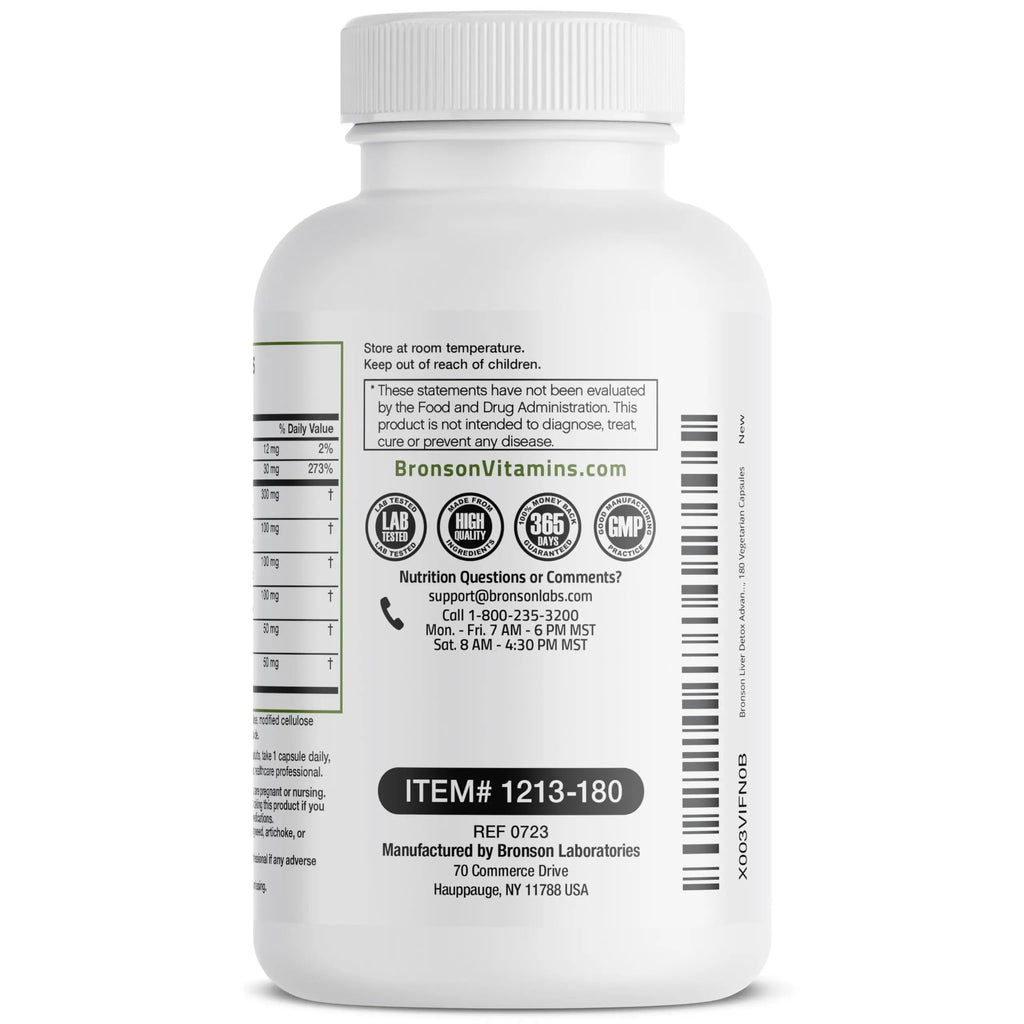 Bronson Liver Detox Advanced Detox & Cleansing Formula Supports Health Liver Function Bronson Au supplements