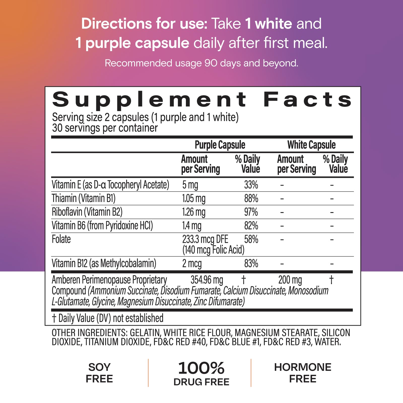 Amberen Perimenopause, Peri-Menopause Multi-Symptom Relief, Vitamin B, Vitamin E & Antioxidants Supplement, Clinically Shown to Help Support Hormone Balance, Hot Flashes & Night Sweats, 60 Count Amberen Au supplements