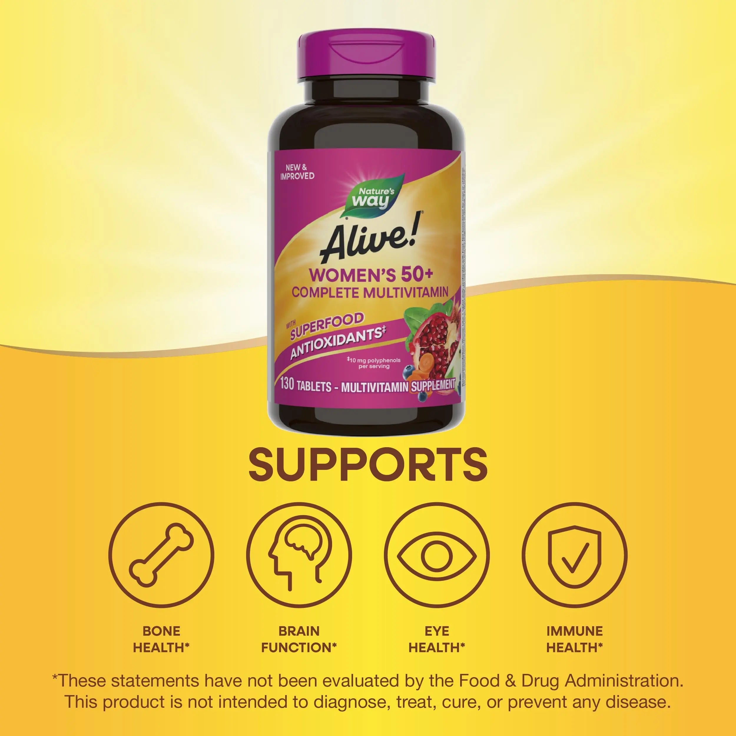 Nature's Way Alive! Women's 50+ Complete Multivitamins, Supports Healthy Heart, Brain, Bones Nature's Way Au supplements