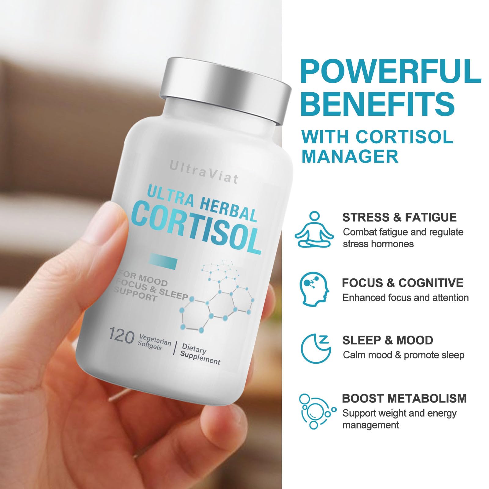 Cortisol Supplements for Women/Men, Cortisol Reducer with Ashwagandha, Rhodiola Rosea, L-Theanine, Support Hormone Balance, Stress & Sleep EVYOUNG Au supplements