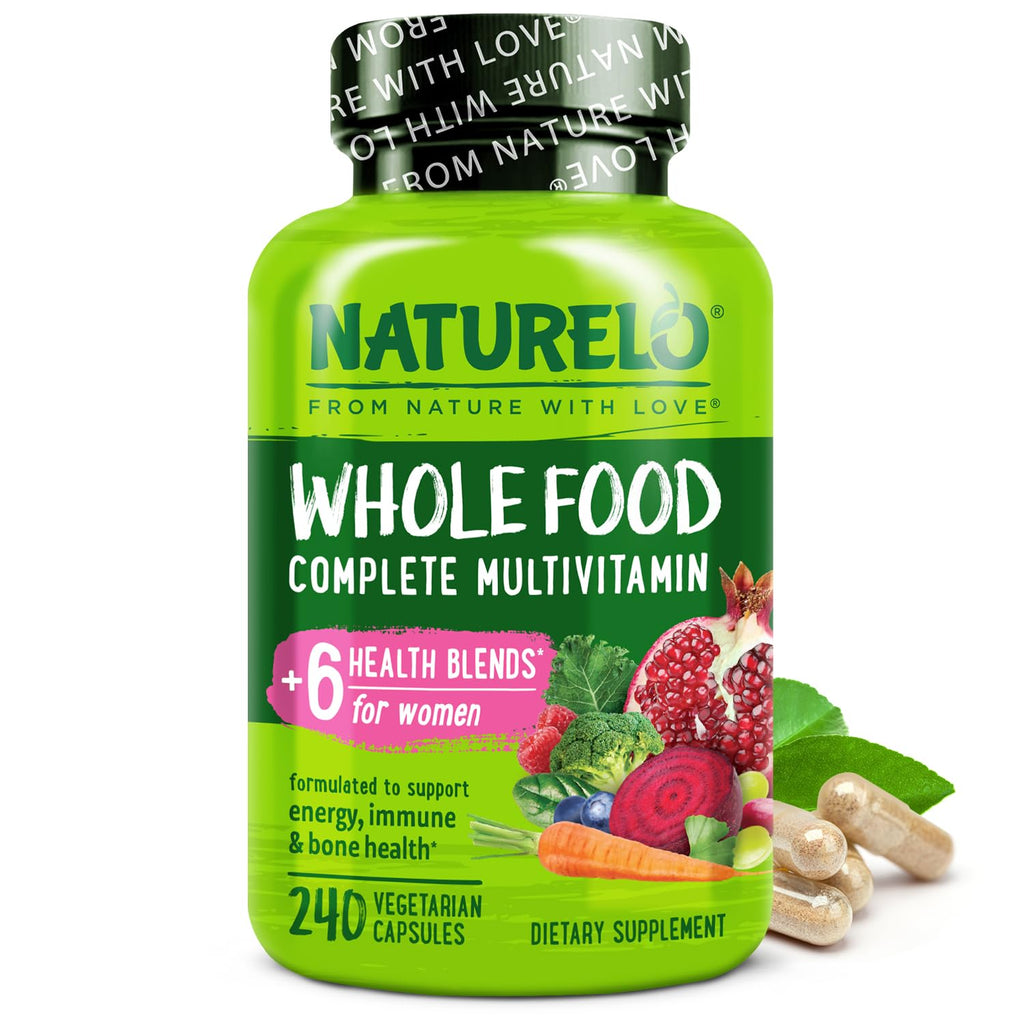 NATURELO Whole Food Multivitamin for Women - with Vitamins, Minerals, & Organic Extracts - Supplement for Energy and Heart Health