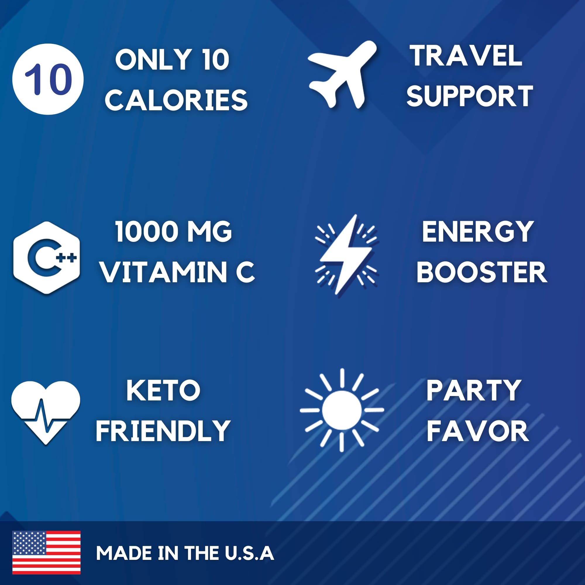 HydroMATE Electrolytes Powder Drink Mix Packets Hydration Accelerator Low Sugar Party Favors for Rapid Recovery Vitamin C Plu