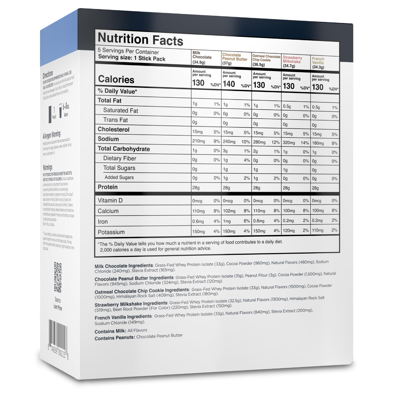 Transparent Labs Grass-Fed Whey Protein Isolate - Natural Flavor, Gluten Free Whey Protein Powder w/ 28g of Protein per Serving