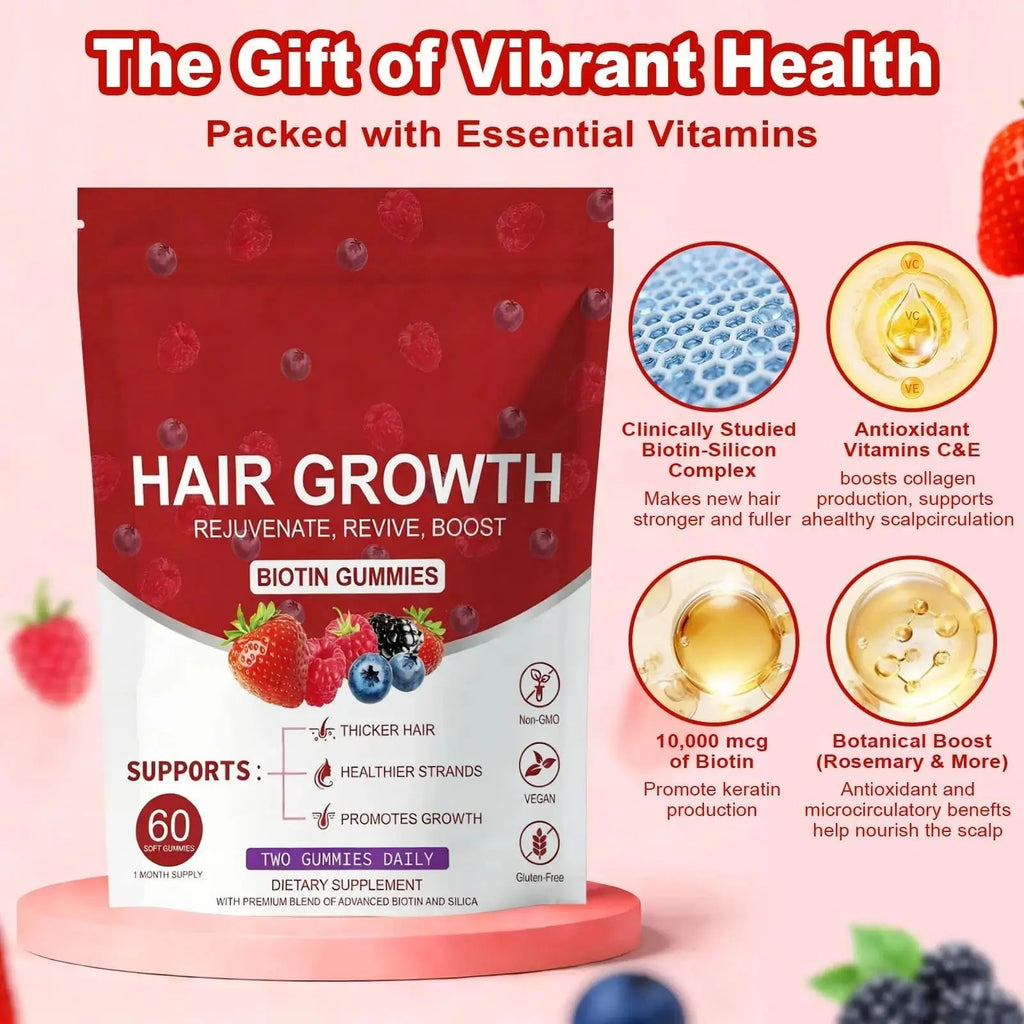 LUIMOLL Lumin Hair Growth Gummies – Daily Hair Nourishment with Biotin, Collagen & Botanical Extracts – Supports Thicker, Stronger & Healthier-Looking Hair LUIMOLL Au supplements