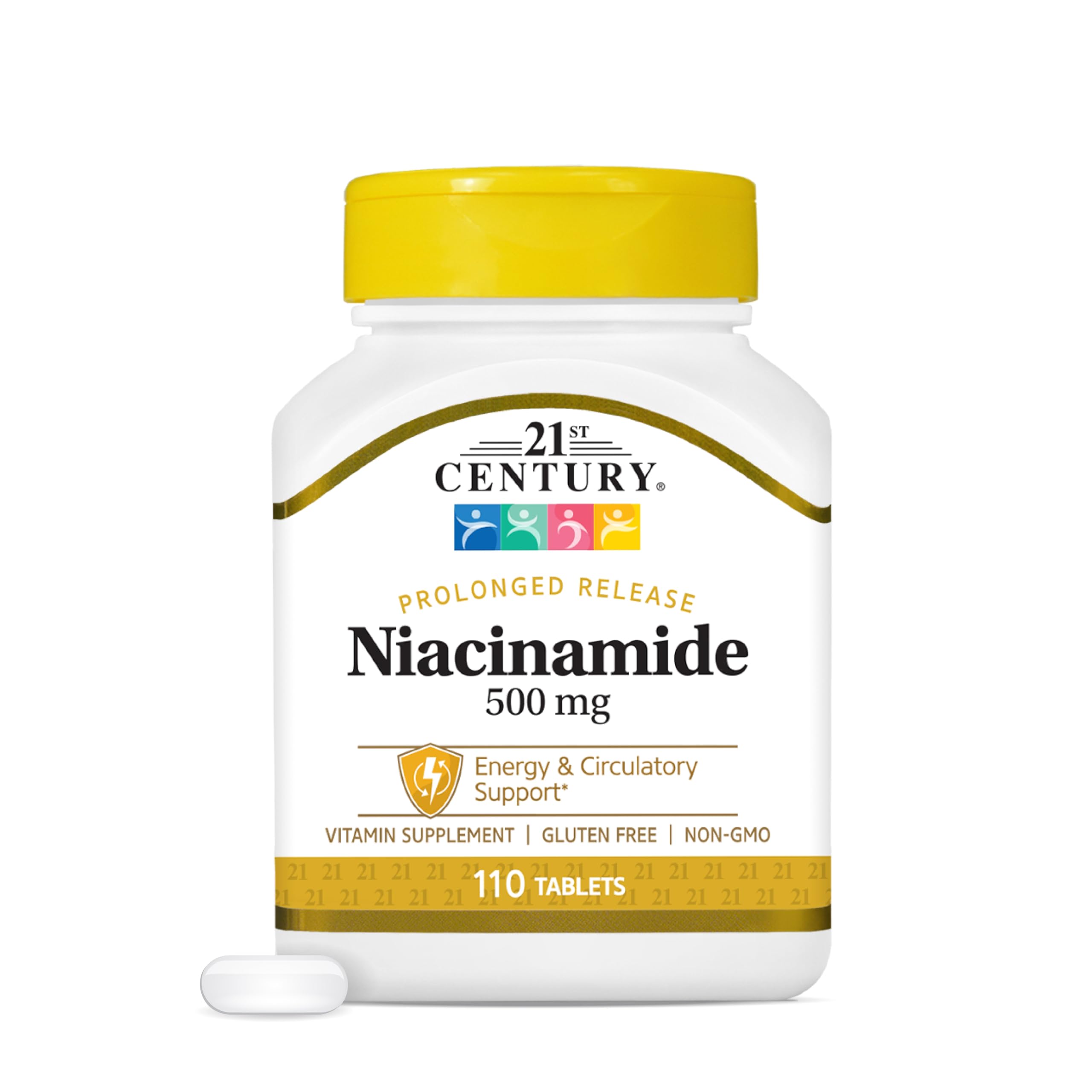 21st Century Niacinamide 500 mg Prolonged Release Tablets, 110 Count