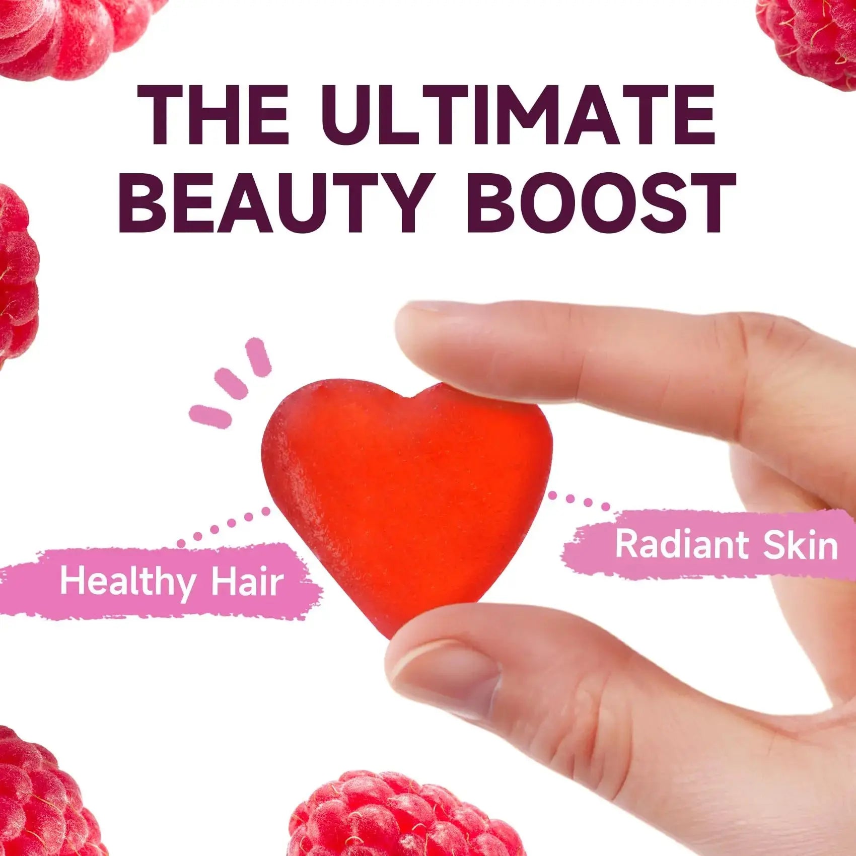 CAUPIA Hair Skin and Nails Gummies, All-in-One Advanced Formula Supports Hair Growth - Skin Health & Nail Strength - 30 Gummies CAUPIA Au supplements