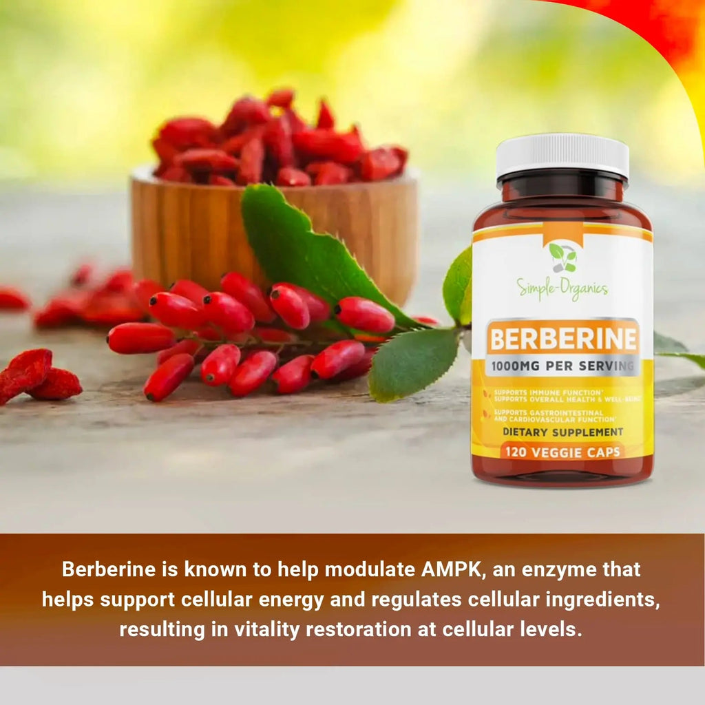 Simple-Organics Berberine 500mg (1000mg Per Serving) for Supports Healthy Immune Simple-Organics Au supplements