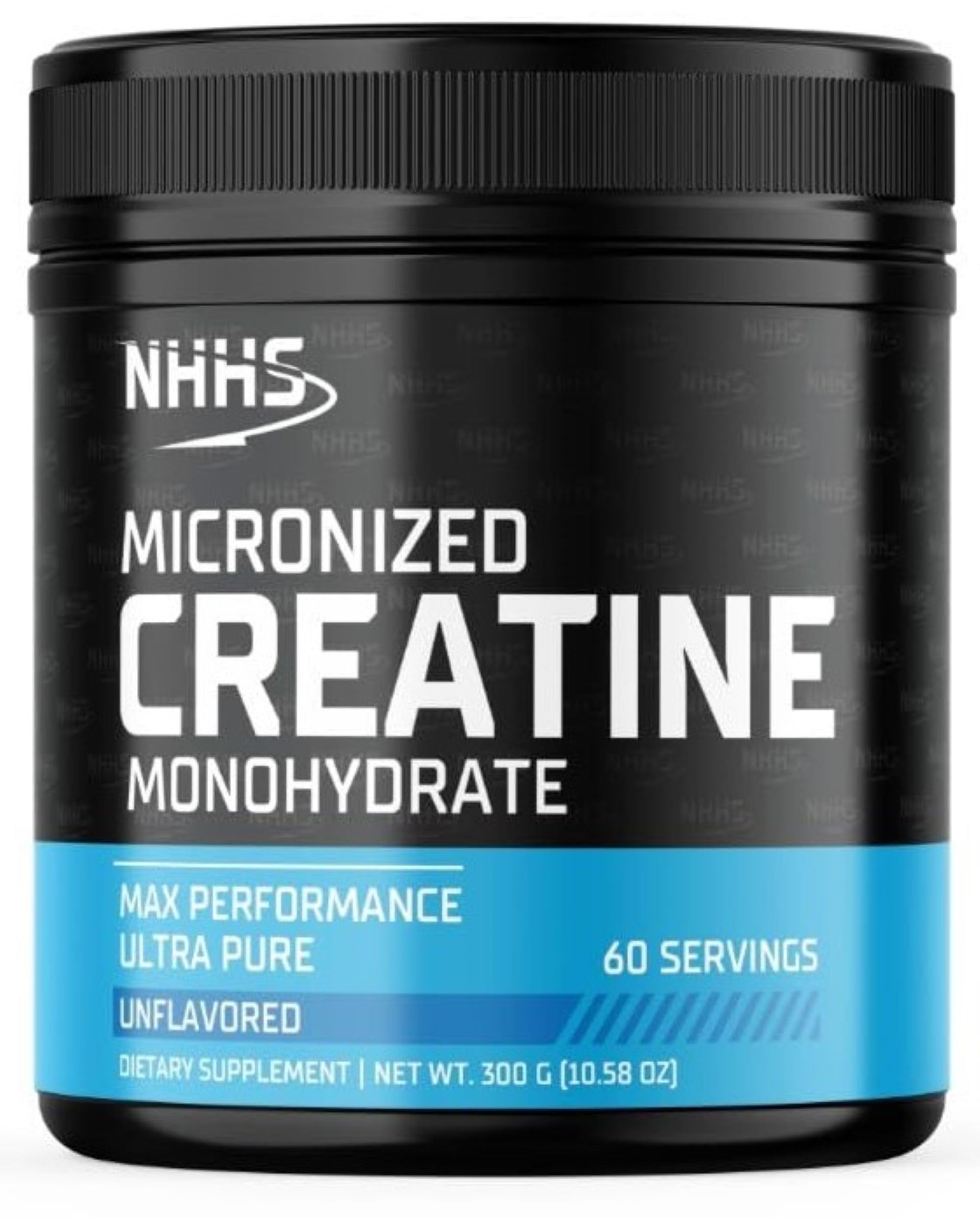 NHHS Micronized Creatine Monohydrate – Supports Strength & Muscle Performance | Ultra-Pure, Unflavored, 60 Servings, 300 Grams – Made in USA, Gluten-Free, Non-GMO NHHS Au supplements