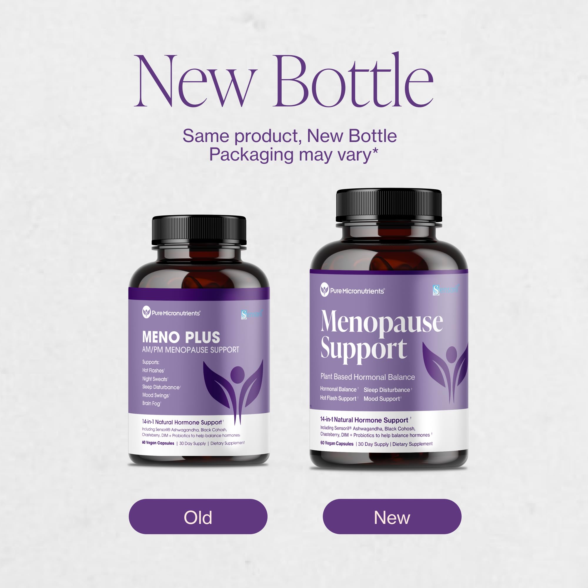 Menopause Supplements for Women - Natural Hormone Balance - Hot Flashes, Night Sweats, Sleep & Mood Support. with Sensoril® Ashwagandha, DIM, Chaste Berry & Black Cohosh Root - 60 Count Pure Micronutrients Au supplements