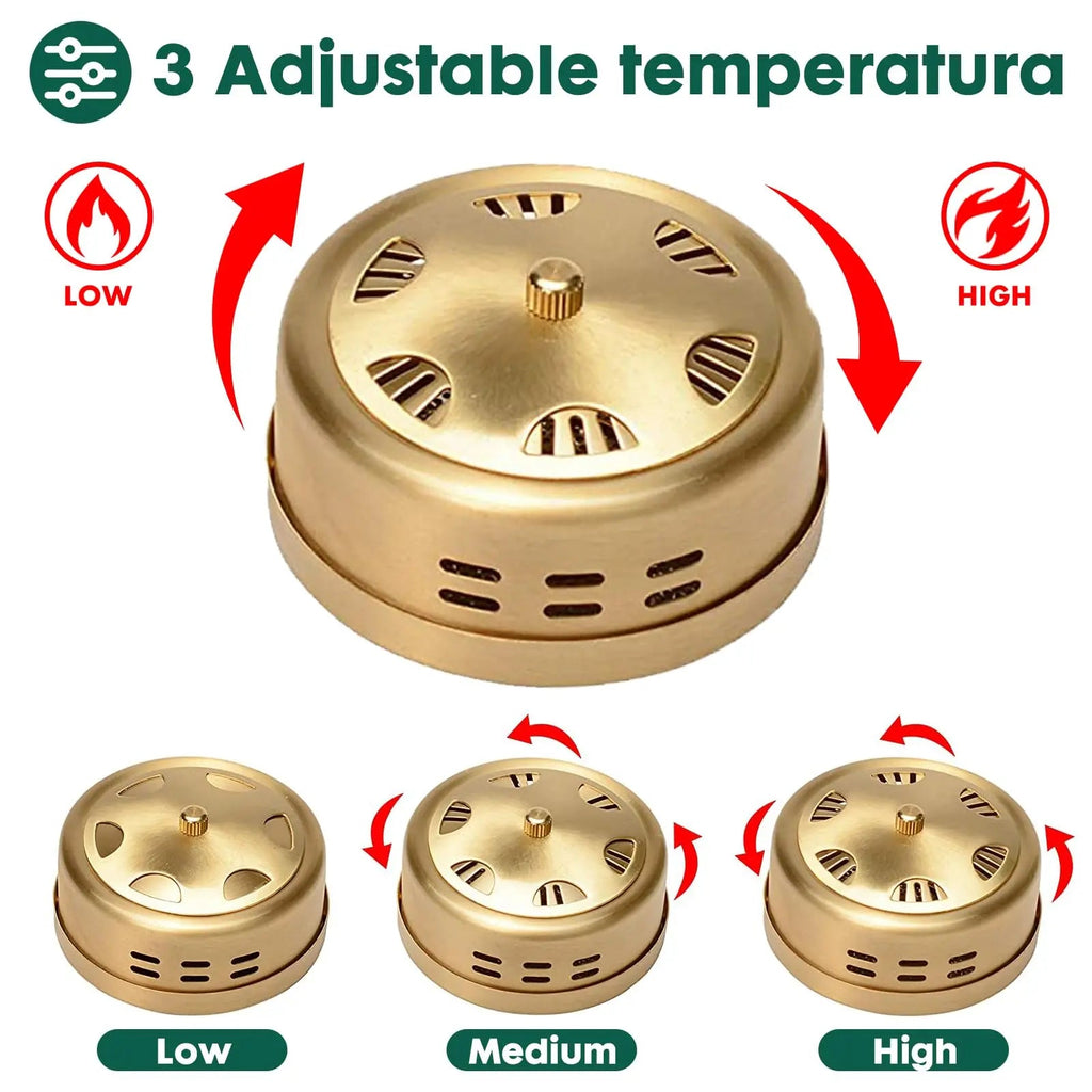 Smokeless Copper Moxa Box, Set of 3 Purifier Copper Tank Moxibustion Treatment Tool Portable Barelove Au supplements