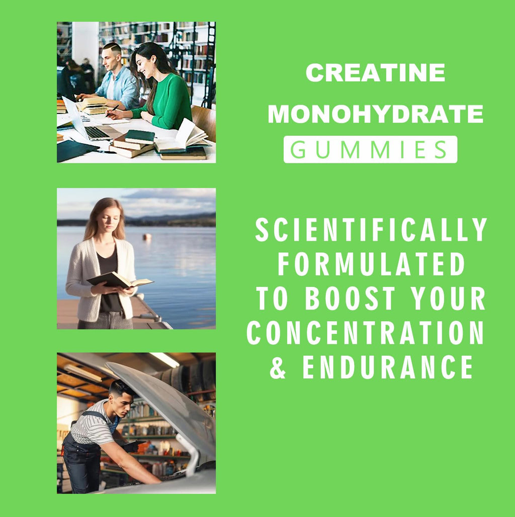Riyuetian Creatine Monohydrate Gummies, Creatine for Men & Women, Chewable Creatine for Enhancing Focus and Endurance, 5g Creatine per Serving, Sugar-Free, 60 Count Riyuetian Au supplements