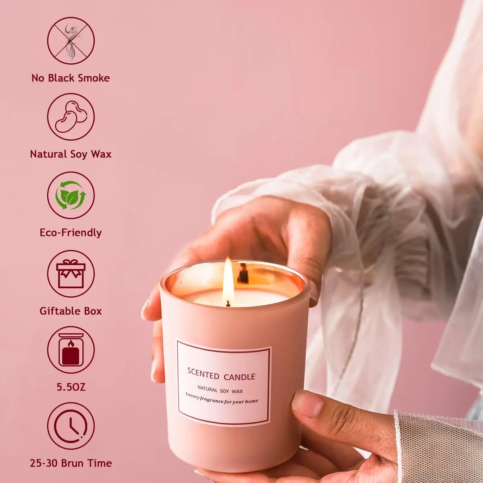 POWSHELF Scented Candle Gifts for Women, Bathroom Decor Candle for Home Scented, 5.5 Oz Jar POWSHELF Au supplements