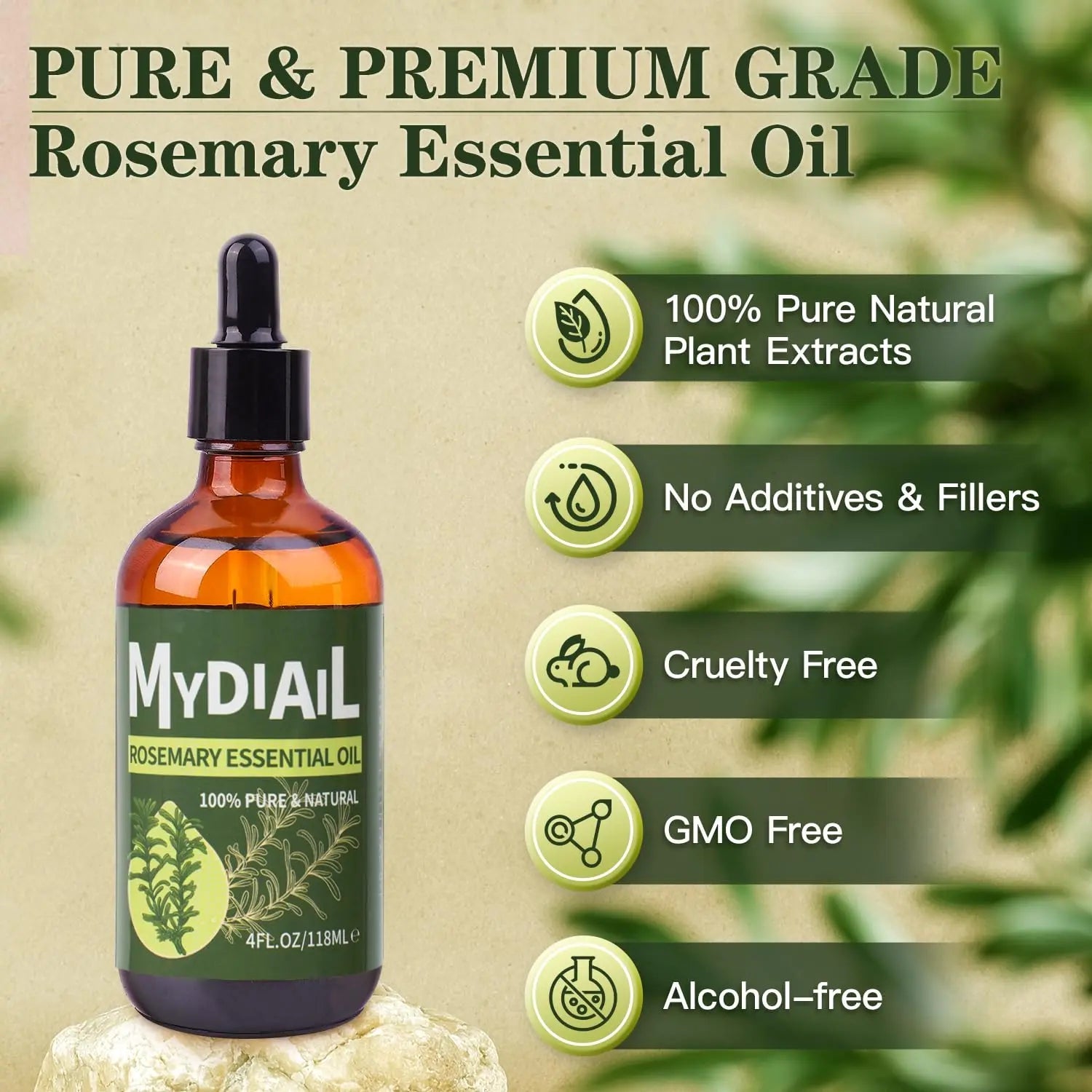 MYDIAIL Rosemary Essential Oil 4oz Pure Rosemary Oil 100% Natural Premium Essential Oil MYDIAIL Au supplements