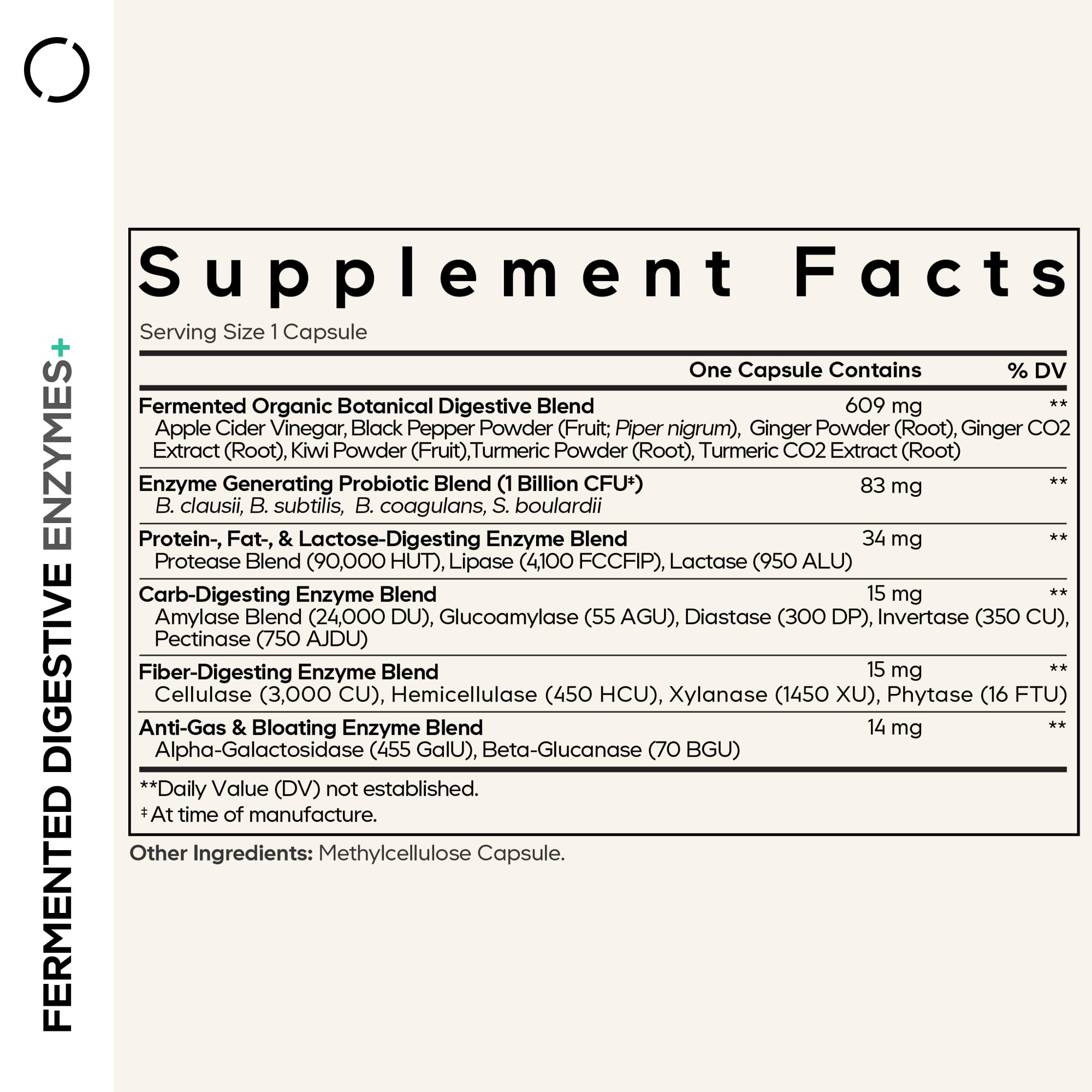 Codeage Fermented Digestive Enzymes Supplement 3-Month Supply - 14 Digestive Enzymes, Probiotics, Prebiotics, Fermented Botanicals