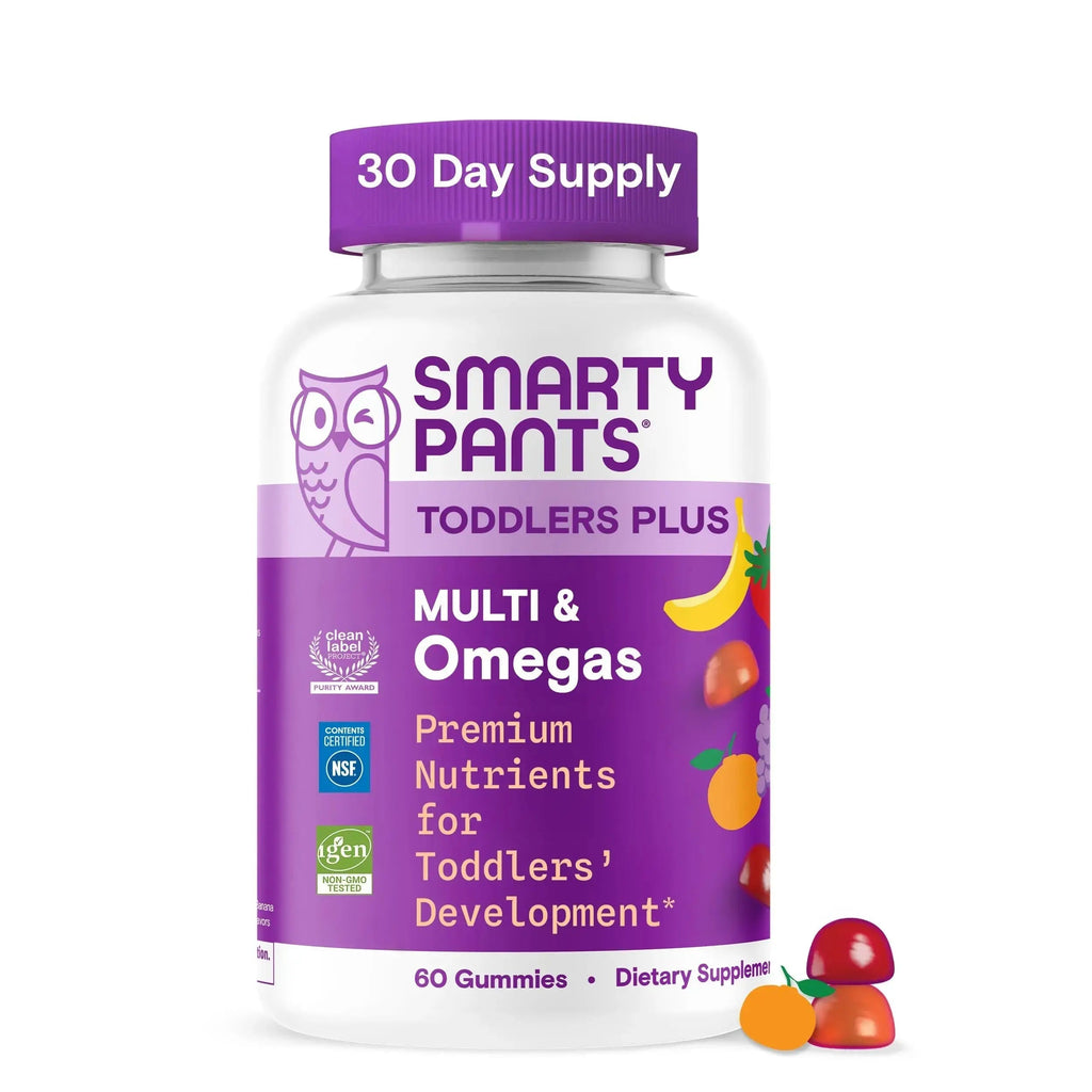 SmartyPants Toddler Multivitamin Gummies - Improved Formula: Omega 3 (DHA/EPA), Vitamins D3, C, Vitamin B12, B6, A, K & Zinc SmartyPants Au supplements