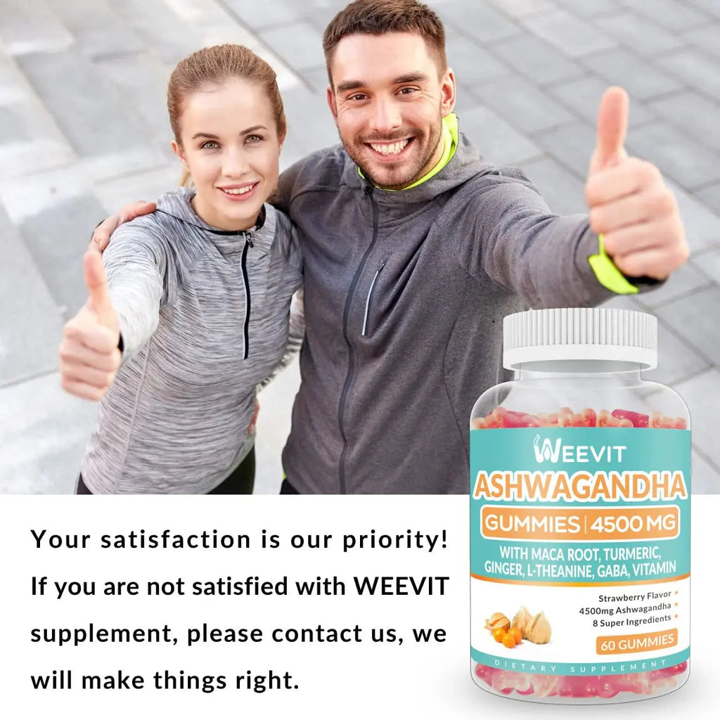 Ashwagandha Gummies 4500mg for Women & Men, Ashwagandha Gummy with Maca Root WEEVIT Au supplements