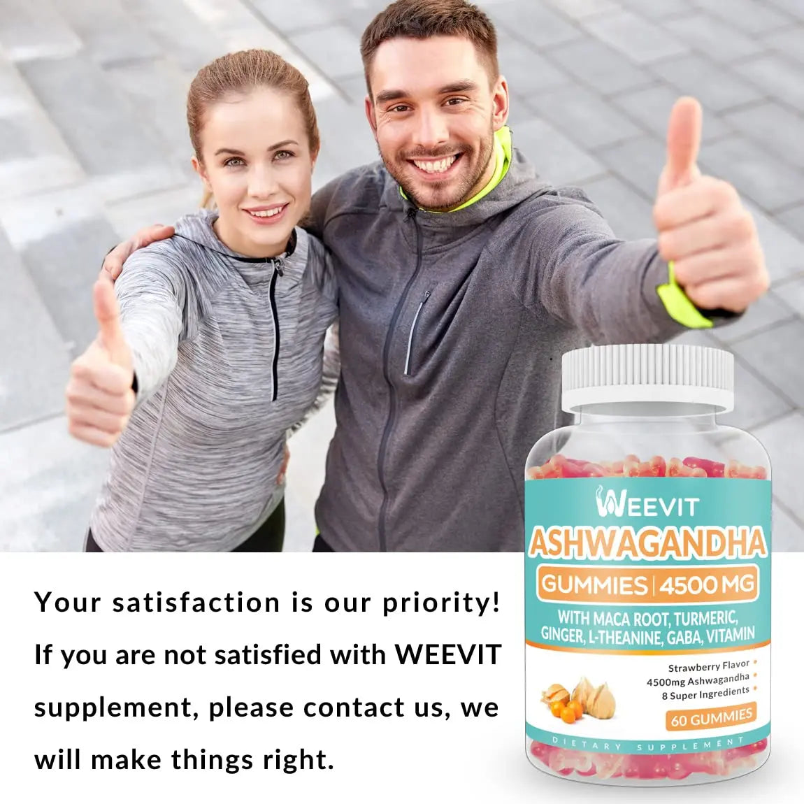 Ashwagandha Gummies 4500mg for Women & Men, Ashwagandha Gummy with Maca Root WEEVIT Au supplements