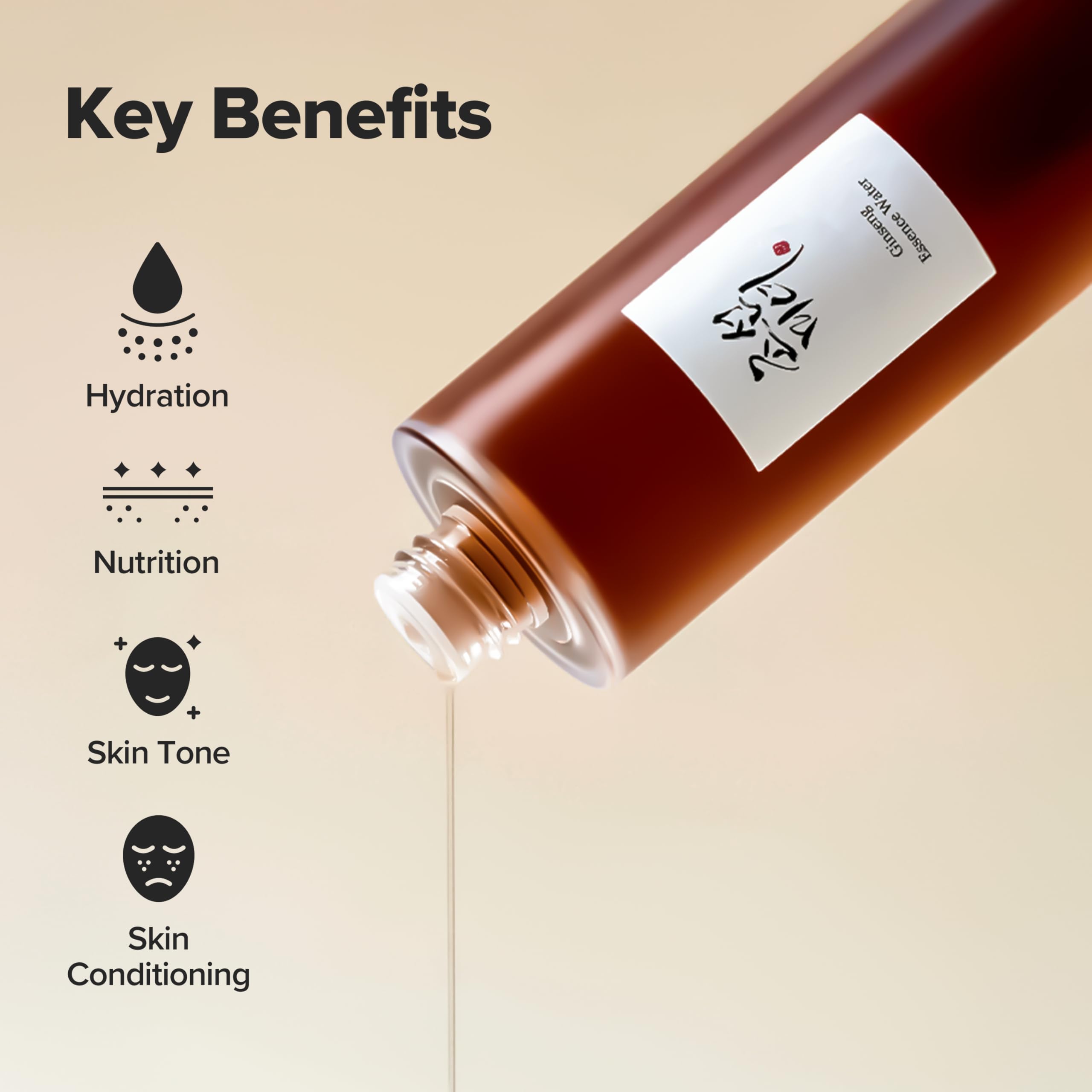 Beauty of Joseon Ginseng Essence Water Hydrating Face Toner for Dry, Dull Skin. Korean Moisturizing Skin Care