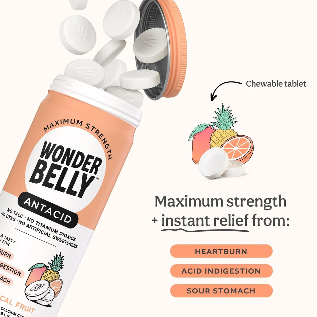 Wonderbelly Antacid, Effective Heartburn and Instant Acid Indigestion Relief, Maximum Wonderbelly Au supplements