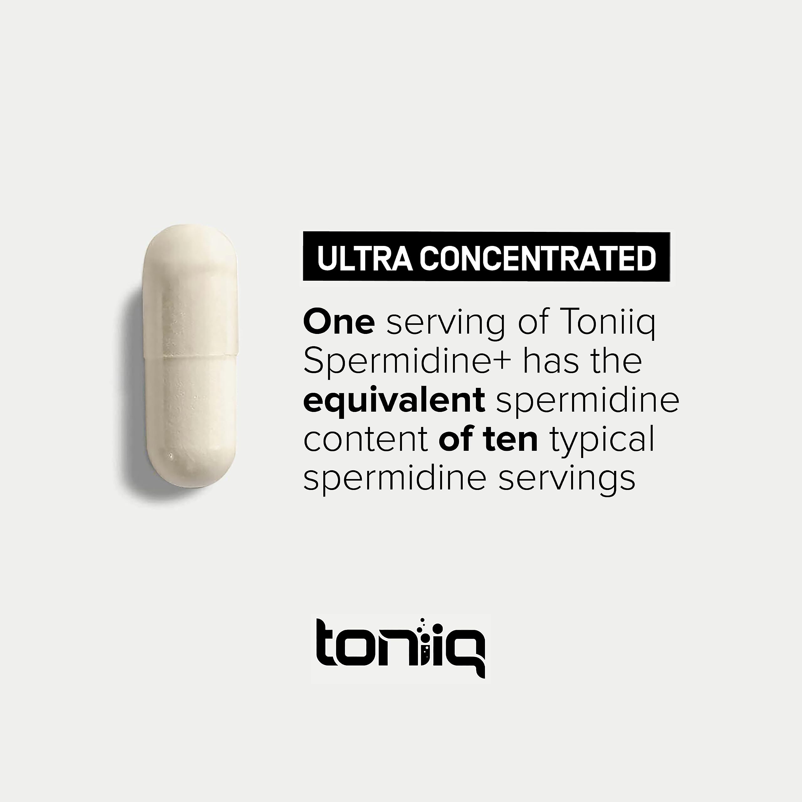 Toniiq 22mg Ultra Concentrated Spermidine Supplement -Spermidine Supplements for Men and Women - Rice Germ Extract and Trihydrochloride Complex Blend - 60 Vegetarian Capsules - 30 Servings Toniiq Au supplements