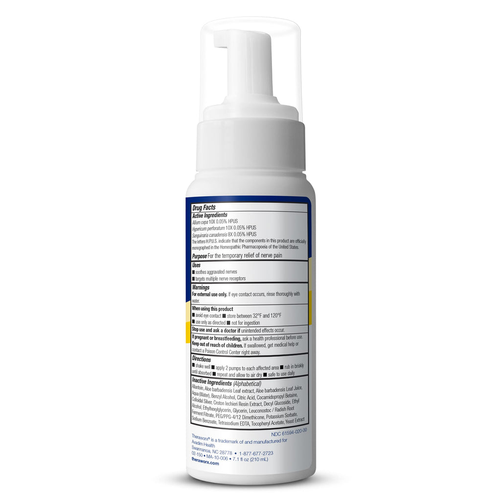 Theraworx Fast-Acting Nerve Relief Foam Aggravated Nerve Discomfort Relief - 7.1 oz - 1 Count Theraworx Au supplements