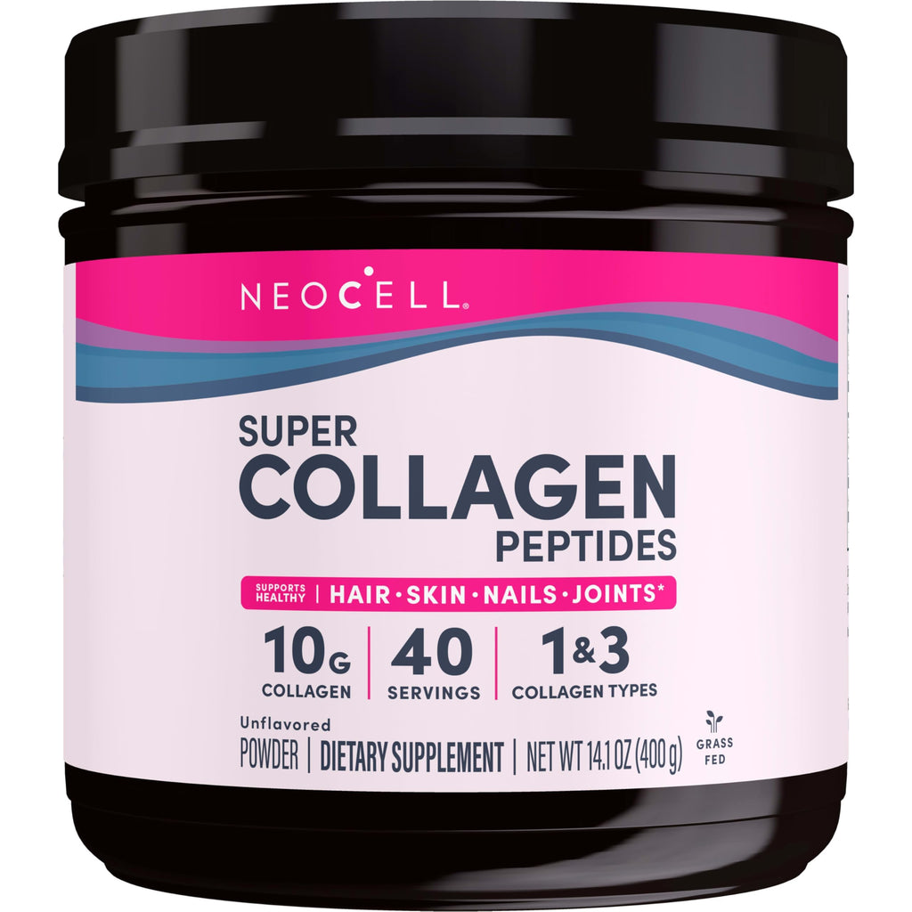 NeoCell Grassfed Collagen Peptides Powder | 14 oz | Unflavored | for Women and Men | Hair, Skin, & Nails