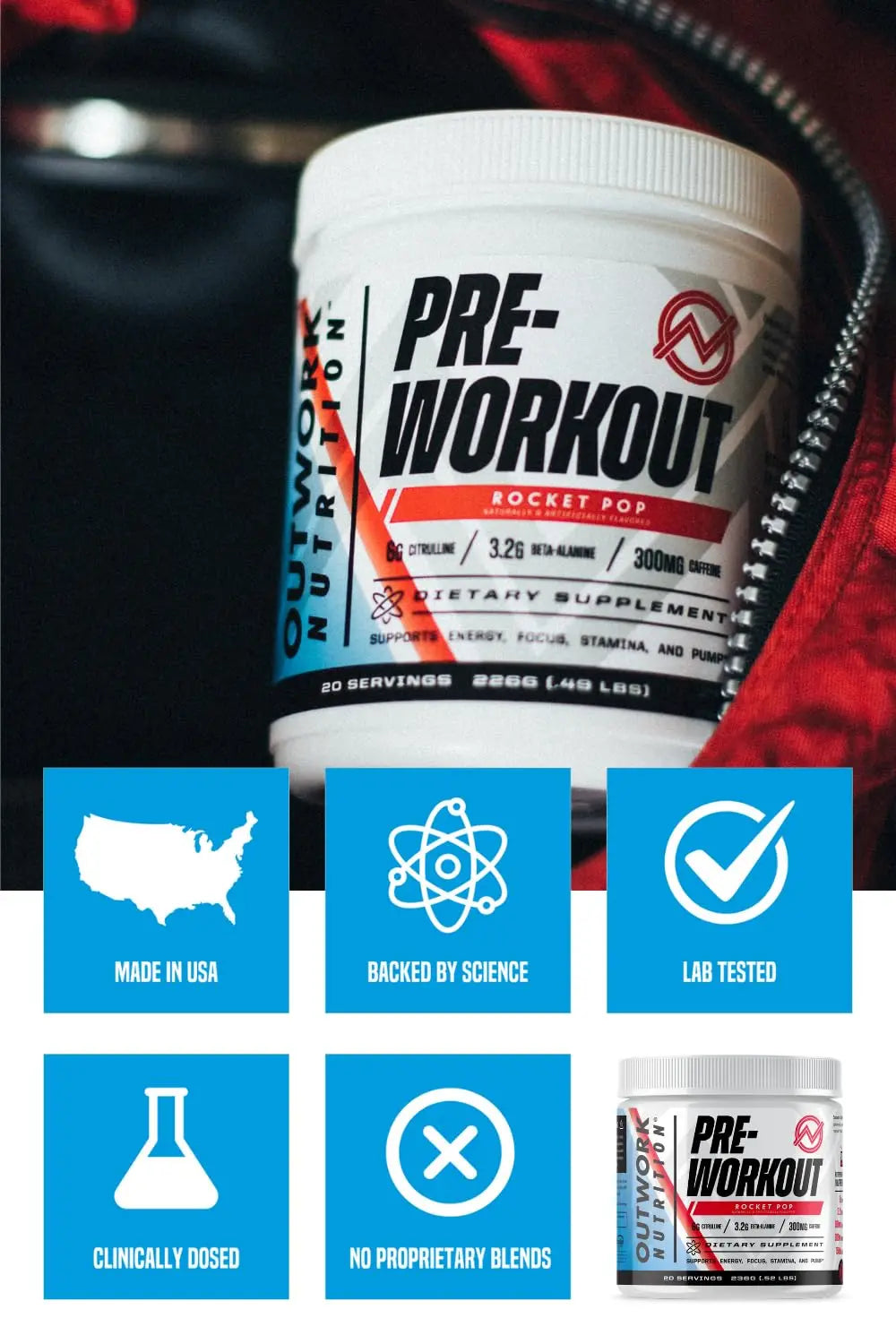 Outwork Nutrition Pre-Workout Supplement with Nootropics - Energy & Mental Focus Outwork Nutrition Au supplements