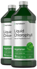 Chlorophyll Liquid Drops 100mg | 32 oz (2 x 16 oz Bottles) | Natural Peppermint Flavor Horbäach Au supplements