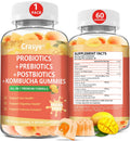 Crasye Probiotic Kombucha Gummies Sugar Free Prebiotic Postbiotic Probiotics Gummy for Women and Men Bloating Gut Health Immune and Digestive Support - 60 Gummies - 30 Servings Crasye Au supplements