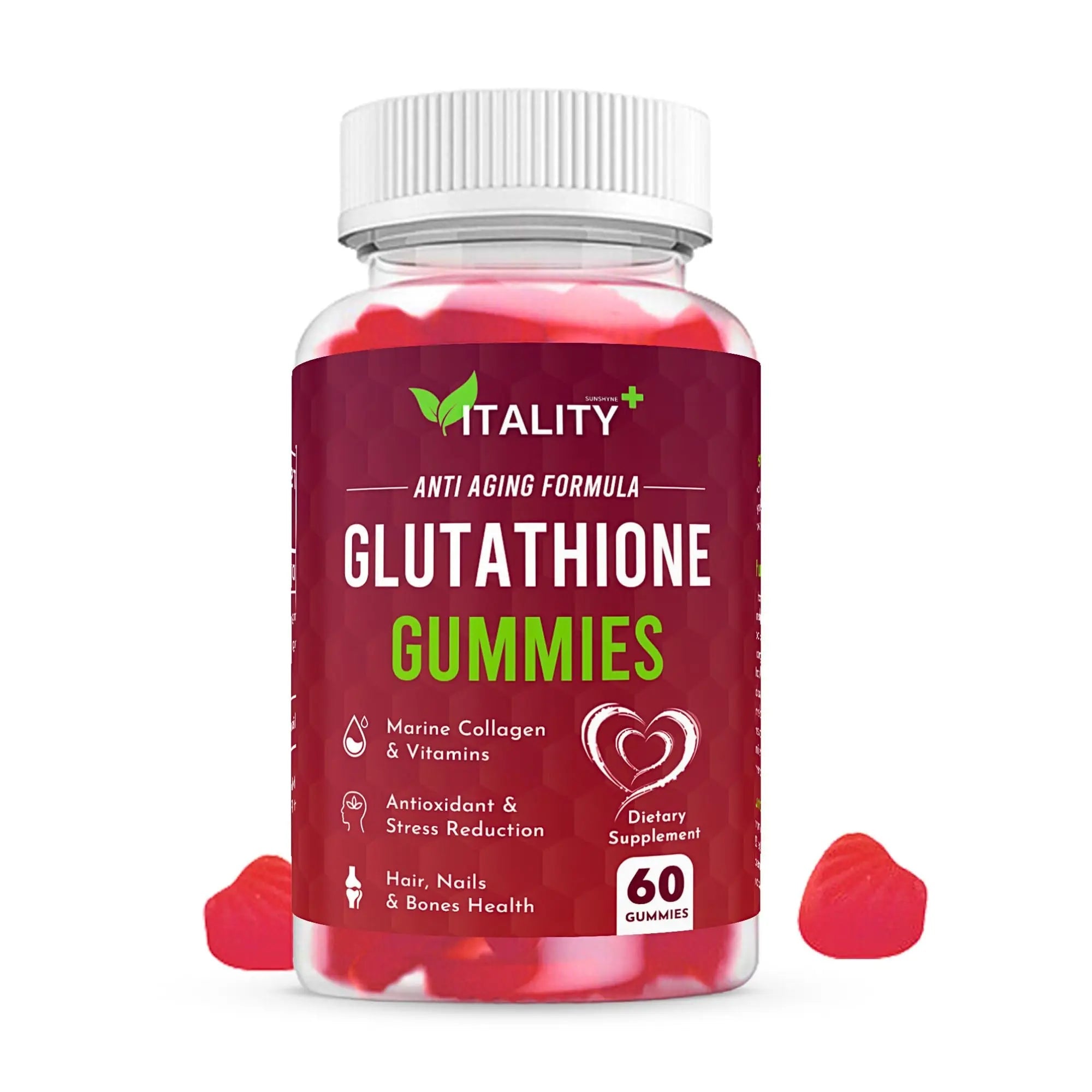 2 Pack Glutathione Gummies | with Marine Collagen | 1050mg per Serving | Antioxidant Support Sunshyne Au supplements